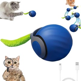 420 VIBEZ Interactive Cat Toy Speedy Tail 2.0, Electronic Moving Teaser (Blue)