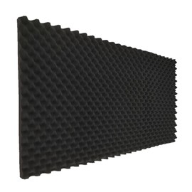 Geynnple Soundproof Foam Panels - 48 x 24 x 2 inches,1-Piece Set of Egg-Crate Shaped Soundproof Pads, Suitable for Walls and Ceilings, Noise Reduction Foam, Studio Sound Absorbing Panels (Black)