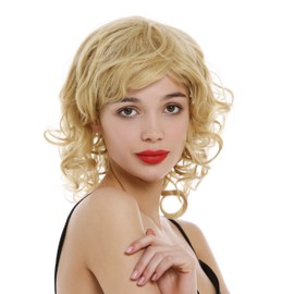 WIG ME UP - ETW-7155AHT-86 Women's Wig Woman Curly Shoulder Length Parting Blonde Golden Blonde