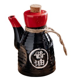 Hemoton Japanese Style Condiment Bottle Oil Dispenser Kitchen Porcelain Spice Jar Cork Stopper Home Seasoning Oil Pot ceramic soy sauce bottle Vinegar Dispenser