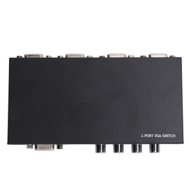 4 in 1 Out 15 Pin Female 1920 X 1440 VGA Switch for PC TV Monitor Classroom Control Center Black