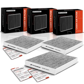A-Premium - Filtro de aire de cabina de 3 piezas con carbón activado, compatible con Toyota, Lexus, Land Rover, Scion, Subaru, Pontiac, Jaguar - 4Runner, Avalon, Camry, Corolla, Highlander, ES300h