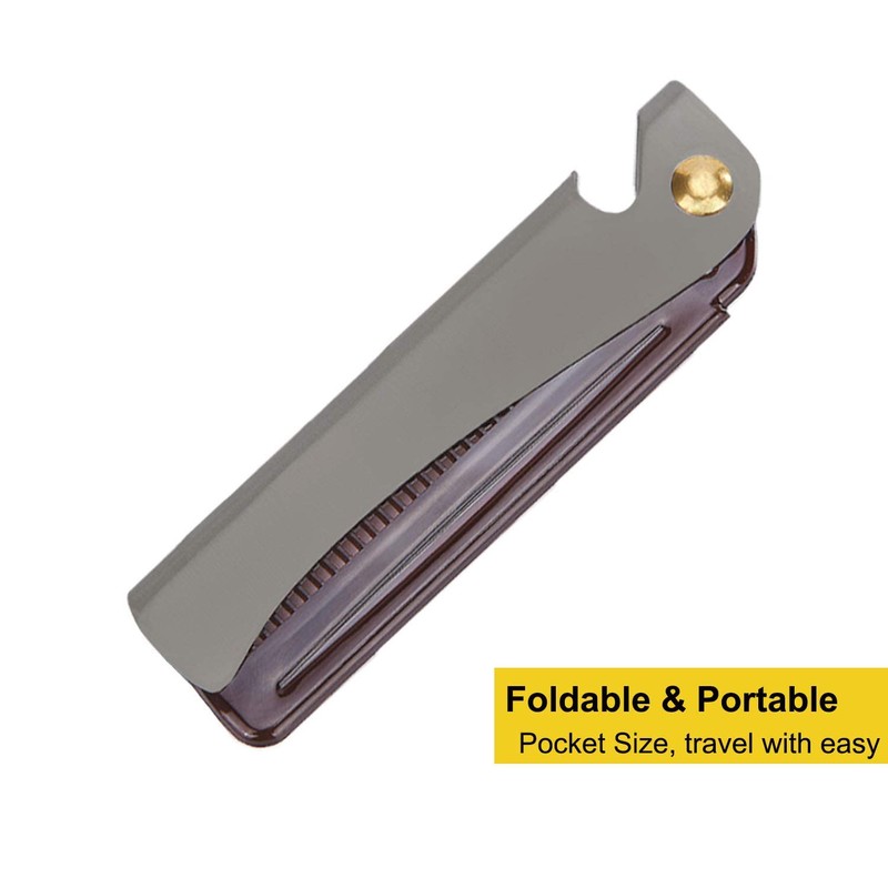 Stainless Steel Folding Comb, Pocket Comb for Men and Women,