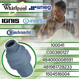 Aquastop Valve for Washing Machine and Dishwasher with Original Code 100041 for Eltek 484000008591 C00380127 for Bauknecht for Ignis for Whirlpool for Indesit - Warranty 5 Years - ONIX TECH