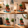 APENGBAOL Japanese Bathhouse Micro Building Blocks, 2657PCS Steampunk Architecture Building