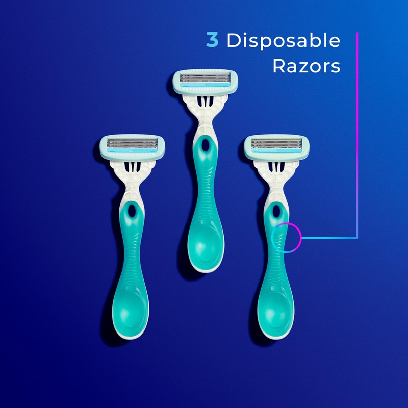 Schick Hydro Silk Sensitive Women's Disposable Razors, 3ct | 5-Blade