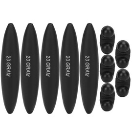 Keenso 5 x Float Classic Fishing Bobber, Portable Eva Catfish Floats and Bell Fishing Accessories, High Strength Black (20 g)