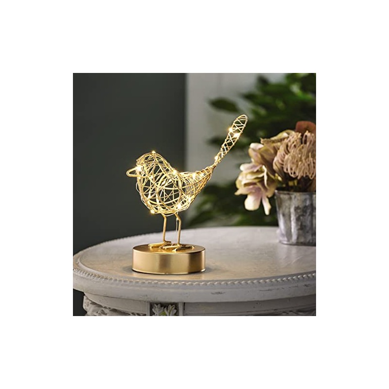 mysmartbuy.com Robin LED Light Decoration – 21x20x10cm Freestanding Bird Ornament