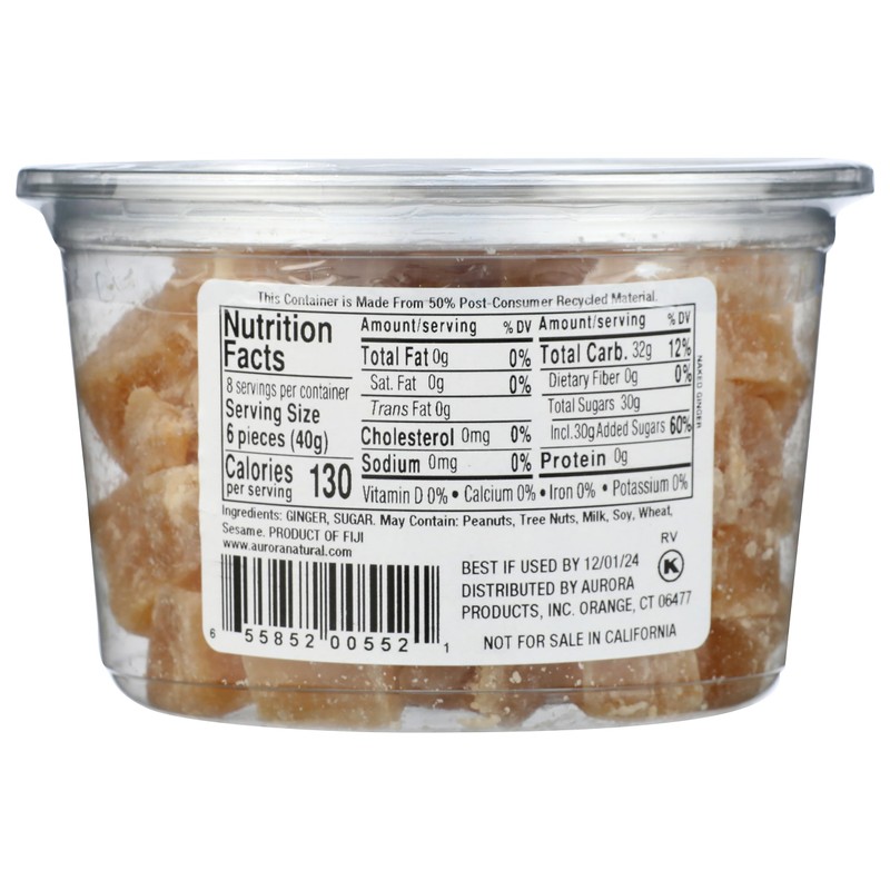 AURORA PRODUCTS Australian Crystallized Ginger Chunks, 11 OZ