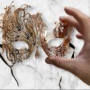 Masquerade Mask Couple Rose Gold Swan Lover 2X Masquerade Mask