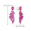 BriLove Clip-on Earrings for Women,Gorgeous Shiny Rhinestones Marquise Cluster Leaf