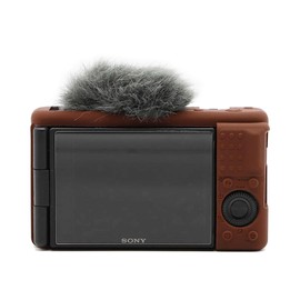 Rieibi ZV-1 Case, Soft Silicone Protective Case for Sony ZV-1 ZV1 Digital Camera, Lightweight ZV1 Camera Case - Dark Brown