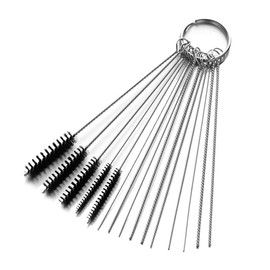 15 Pcs Carburetor Cleaning Kit Various Sizes Cleaning Tool Kit with 10 Cleaning Needles + 5 Nylon Brushes for Small Openings/Pipes/Pipes