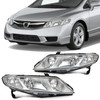 SCITOO Headlight Assembly Fit 2006-2011 for Honda Civic Sedan Pair