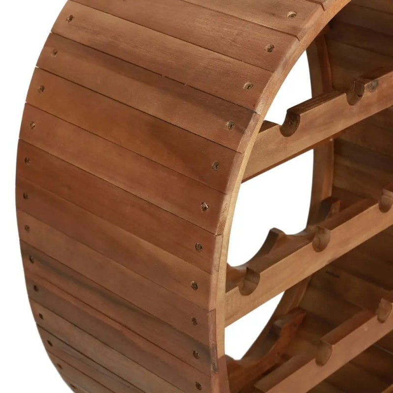Solid Acacia Wood Wine Rack 13 Bottle Capacity Display Stand