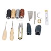 28Pcs Leather Working Tools Durable 2Pcs Awl 4Pcs Wax Threads
