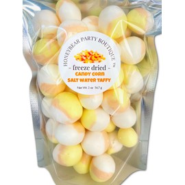 Freeze Dried CANDY CORN Salt Water Taffy - 2 oz - Shipped in a Box - Fall Harvest Candy - Holiday Candy