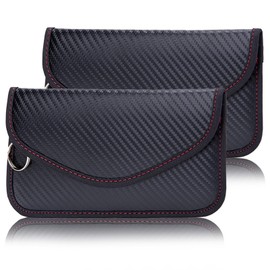 Car Key Signal Blocker Pouch, 2 Pack Faraday Pouch for Car Keys, RFID Anti-Theft Signal Blocking Cages for Car Security, Key Protector Signal Blocker Pouch Key Case for Cars, Van, Motorcycles