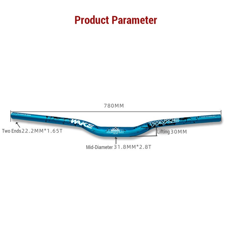 31.8MM Mountain Bike Handlebar Aluminum Alloy Bicycle Riser Handlebar 30MM
