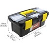 ANMOO Small Tool Box Empty, Lockable Plastic Toolbox with Extra