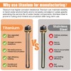 Dgqtrx Upgraded Titanium 520900 RV Water Heater Element with Wrench