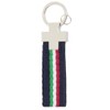 MIBANDERA Italian Flag Key Ring Elastic Canvas with Clasp and Eyelet, Blue, Italian Flag - Long, One Size, Blue Italian Flag - Long