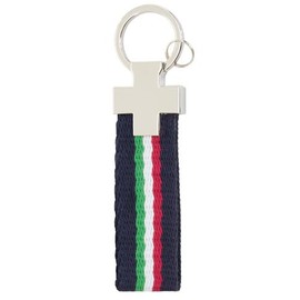 MIBANDERA Italian Flag Key Ring Elastic Canvas with Clasp and Eyelet, Blue, Italian Flag - Long, One Size, Blue Italian Flag - Long