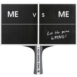 Sunflex Table Tennis for One - Single Player Mini Table Tennis Sport Game - Racket Board with Two Balls - Me VS Me Ping Pong Fun Competition Game - Black