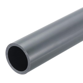 MECCANIXITY PVC Rigid Tube Round Pipe Tubing Hardware Tubing 28.8mm ID 34mm OD 8" Length Light Grey High Impact for Water Pipe, Crafts