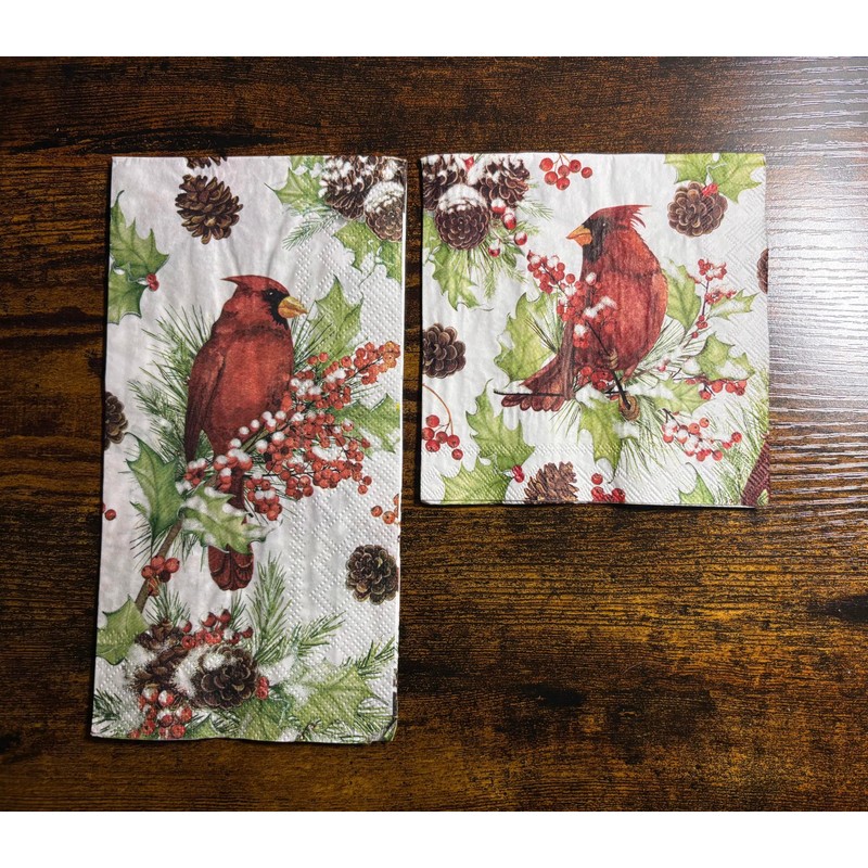 IHR Ideal Home Range Christmas Dinner Napkins Disposable 3-Ply Paper