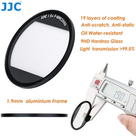 JJC L39 1.9mm Ultra Slim Multi-Coated UV Filter for Sony RX100 V RX100 VI RX100 VII and Canon G7X Mark II G7X Mark III, 19 Layers MC Coated, 99.5% 9HD Hardness, Water Oil Scratch Resistant
