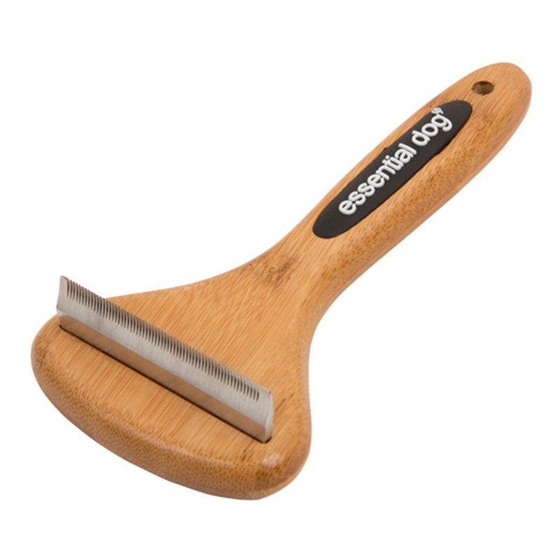 Essential Dog Natural Bamboo Deshedding Tool for Cats & Dogs,