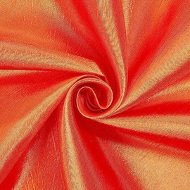 Extra Wide Nylon Taffeta 110 Inch Lightweight Shiny Crisp Fabric by The Yard - for Sewing Apparel, Accessories, & Décor - Orange (10 Yards)