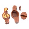 Treble Clef Handmade Carved Wood Intarsia Puzzle Box