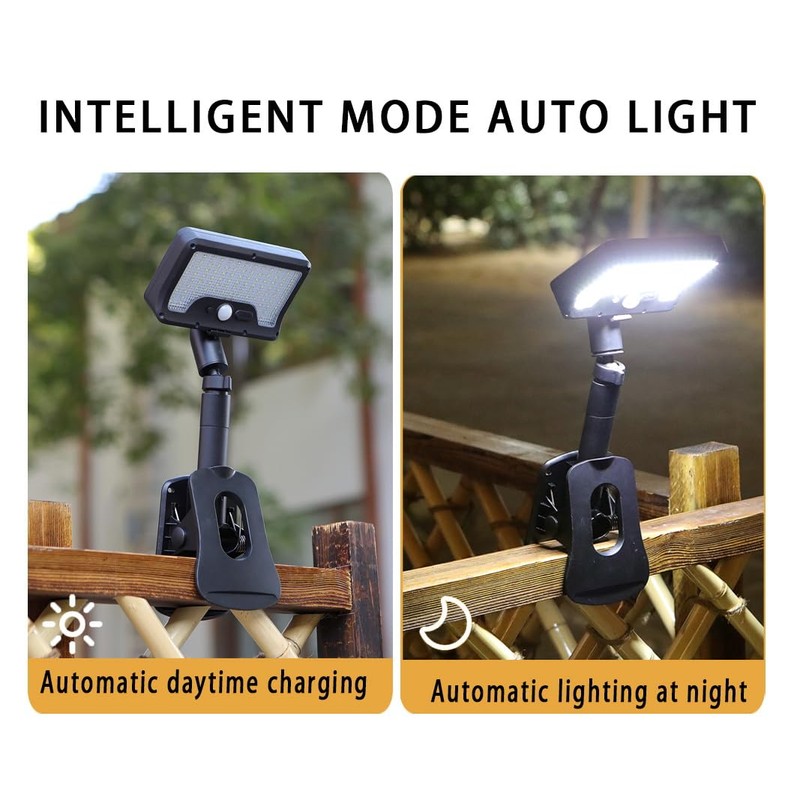Ultra-Bright Clip-On Solar Motion Lights – 92 LEDs 600LM 6000K