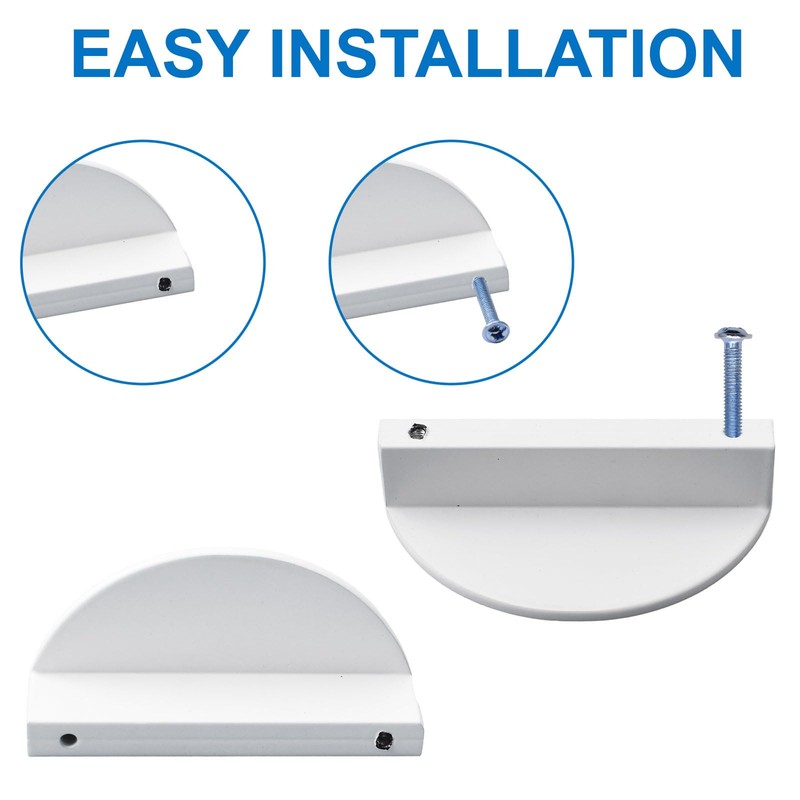 INCREWAY Drawer Pulls Crescent Moon Drawer Handles Aluminum Alloy Half