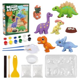 Linstyle Children's Painting Set Craft Set, 3D Dinosaur Kit Arts and Crafts Set for Children, Creative Activity DIY Toy Gift for Boys & Girls Age 6+