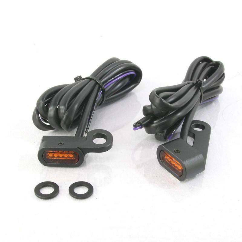 Harley Sportster 2014+ LED Relocation Micro Mini Turn Signal Black