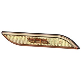 HELLA 2PS 013 306-021 Side Marker Light - Shapeline Style - LED - 12/24V - mounting/Glued - Lens Colour: Yellow - LED colour: Yellow - Cable: 250mm - Plug: AMP - 2-pin connector - right - Quantity: 1