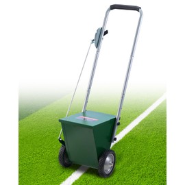 VEVOR 25 lbs Dry Line Marker for Baseball & Softball, Adjustable 2 or 4 Inch Chalk Line Machine, Wheeled with Rubber Handle, Large Powder Capacity, Green