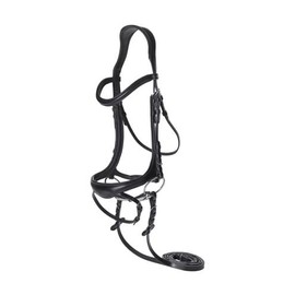 Dover Saddlery Ergonomic Flash Bridle for Horses - Black - Horse-F/S