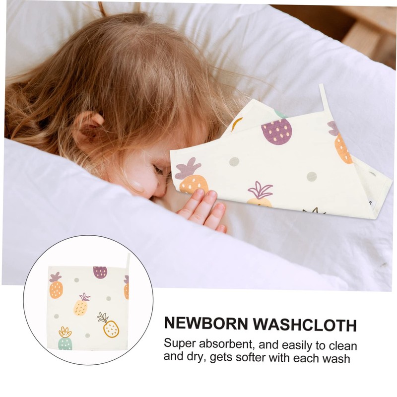 Kisangel 1Pc Cotton Face Towel Drying Square Handkerchief for Newborns