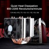 Quiet 4pin 6 Heatpipe CPU Cooler Dual tower Air Cooling
