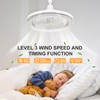 HEIKESZ Multifunctional Socket Fan Light， Small Ceiling Fan with Light