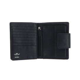 Golden Head Polo RFID Protect Billfold Coin Wallet with Snap Closure Black, black, Modern