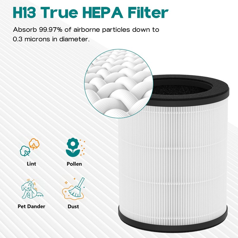 GoKBNY 2-Pack B-D03 Replacement Filter Compatible with MOO-KA B-D03 Purifier,