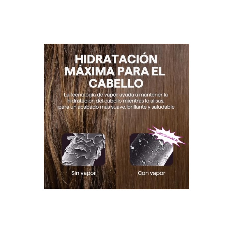 Wavytalk Steam Sesh Alisadora vapor con placas nano 1.38" y