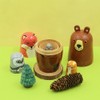 Set of 5 Cute Animal Theme Wooden Nesting Doll,Vivid Bear