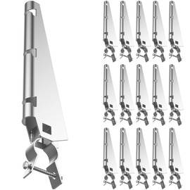 15 Pack Barbed Wire Arm for 1-5/8" Chain Link Fence, Galvanized Steel Fence Height Extender for Garden Outdoor, for Outdoor Fences to Increase Height, Protect Privacy and Pets Jumping Off