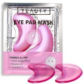 YEAUTY Energy Elixir Eye Pad Mask, Moisturising Eye Pads with Pink Grapefruit, Hyaluronic and Vitamin C, Refreshes and Revives the Skin for a Vital Complexion, 1 x 2 Pieces